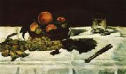 Still Life Fruit on a Table, Edouard Manet